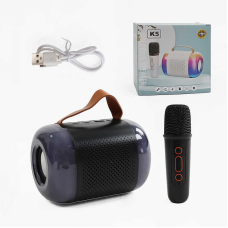 Караоке C 72105 (40) 1 мікрофон, підсвічування, слот для TF Card, bluetooth, USB-type-c кабель, AUX-роз’єм, колонка, зміна голосу, в коробці