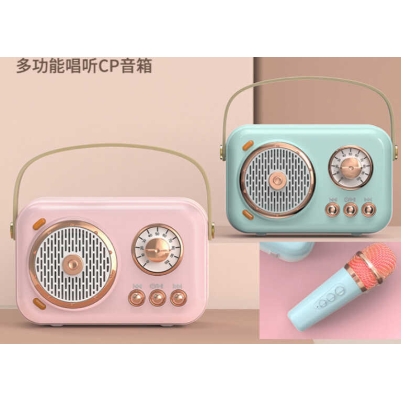 Караоке C 73465 (30) 2 кольори, мікрофон, Bluetooth, AUX-роз’єм, регуляція гучності, кабель type-c, слот для TF Card, в коробці