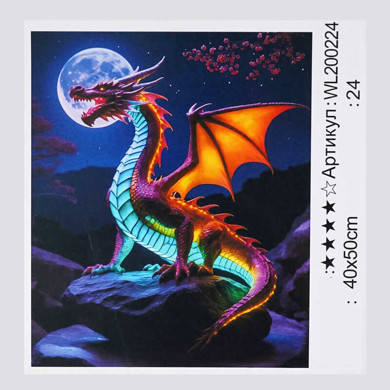 Картина за номерами WL 200224 (30) “WToys“, 40х50 см, світиться у темряві, в коробці