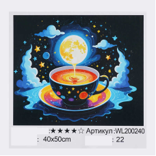 Картина за номерами WL 200240 (30) “WToys“, 40х50 см, світиться у темряві, в коробці
