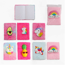 Блокнот М 18139 (120) ароматизований сквіш, 15 х 21 см, хутряна обкладинка, у лінійку, у пакеті, ВИДАЄТЬСЯ МІКС ВИДІВ