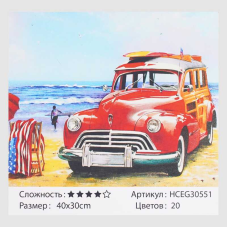 Картини за номерами HCEG 30551 (30) “TK Group“, “Ретромобіль“, 40х30 см, у коробці
