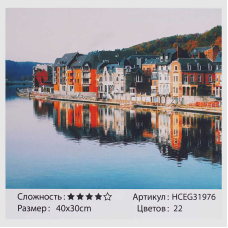 Картини за номерами HCEG 31976 (30)  “TK Group“, “Будинки біля моря“, 40*30см, коробка