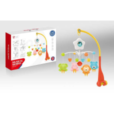 Карусель HE 0308 (24/2) мелодії, світлова проекція, фігурки тварин, брязкальце, в коробці 