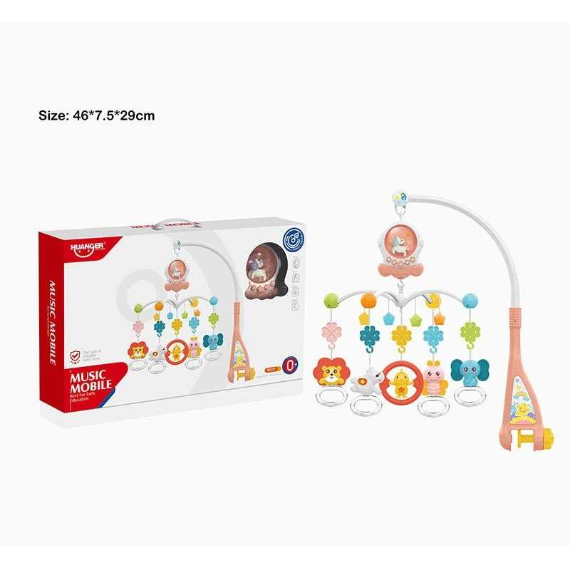 Карусель HE 0312 (12) мелодії, 5 брязкалець, підсвічування, на батарейках, в коробці