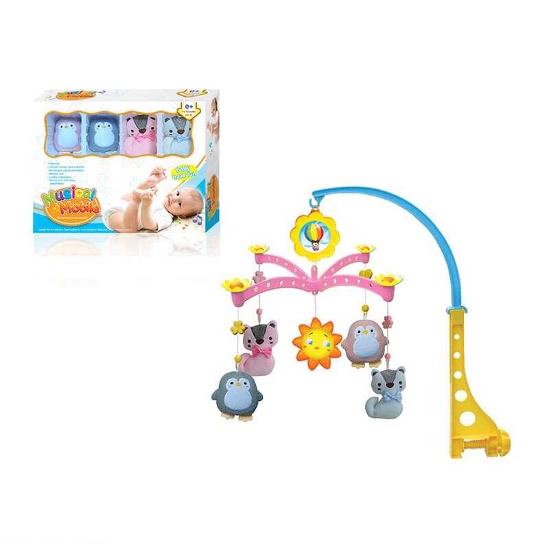 Карусель XQT 727 (36) 5 м“яких підвісок, мелодія, обертання, заводний механізм, в коробці