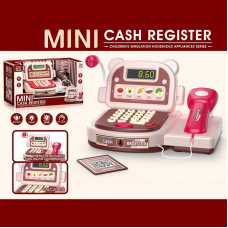 Касовий апарат 6841 A (42/2) 2 кольори, функціональний калькулятор, сканер, звук, підсвічування, висувна шухляда, картка, мікрофон, в коробці