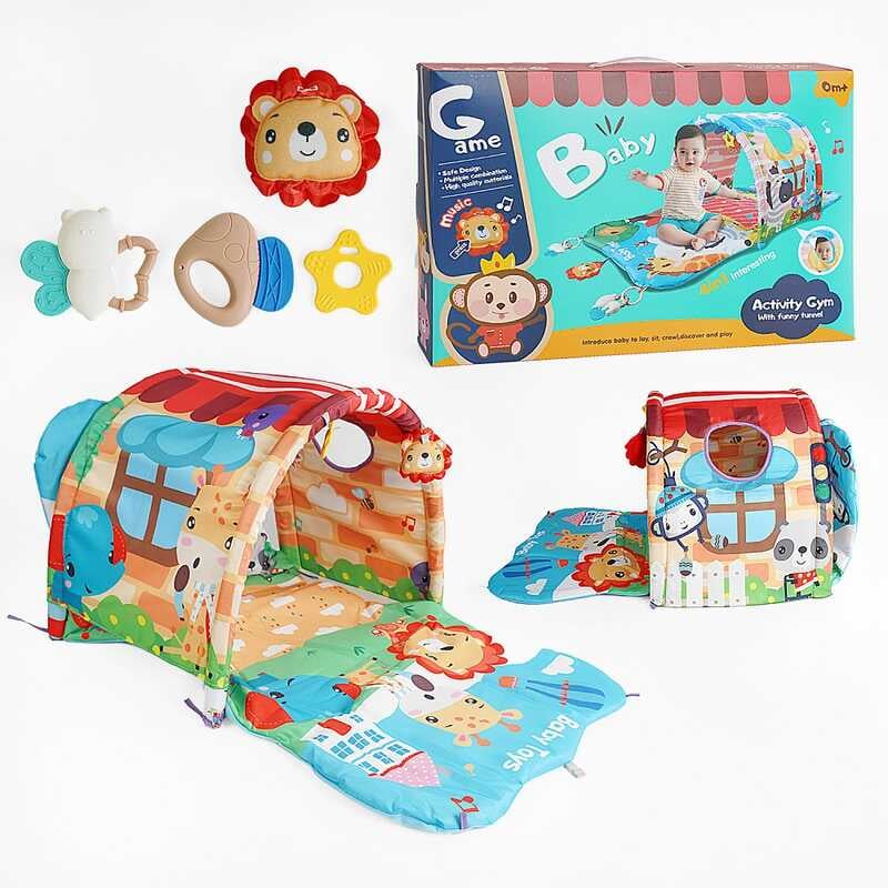 Ігровий килимок 918-001 (18) 4в1, тунель, ігрові елементи, в коробці Ігровий килимок 918-001 (18) 4в1, тунель, ігрові елементи, в коробці