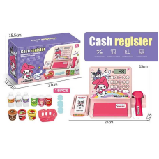 Касовий апарат QY 0087-11 (54/2) 18 предметів, муляж грошей, звук, підсвічування, банківська картка, кошик, в коробці