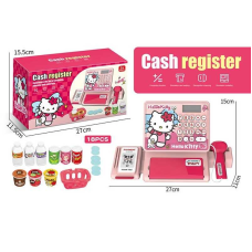 Касовий апарат QY 0087-12 (54/2) 18 предметів, муляж грошей, звук, підсвічування, банківська картка, кошик, в коробці