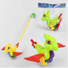 Каталка 0360 (72/2) “Дракончик“ на паличці, розмахує крилами, 2 кольори, в пакеті