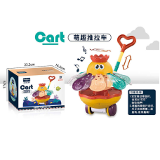 Каталка 0501-2 (32) розмір - 13х14х61 см, рухомі елементи, дзвіночок, ручка, в коробці