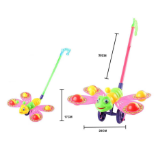 Каталка 198-2 (96/2) 2 види, “Метелик“, брязкальця, висота 38 см, в пакеті