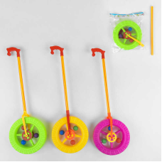 Каталка 306 (84/2) 3 кольори, з тріскачкою, в пакеті, ВИДАЄТЬСЯ ТІЛЬКИ МІКС ВИДІВ