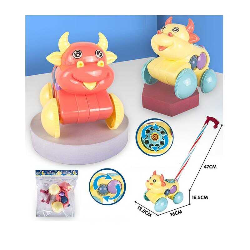 Каталка 380 (72/2) 2 кольори, “Бичок”, на паличці, з дзвіночком, у пакеті Каталка 380 (72/2) 2 кольори, “Бичок”, на паличці, з дзвіночком, у пакеті