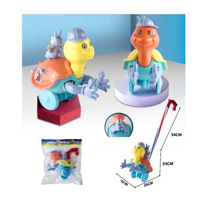 Каталка 388 (60/2) “Черепашка“, 2 види, на паличці, з дзвіночком, у пакеті