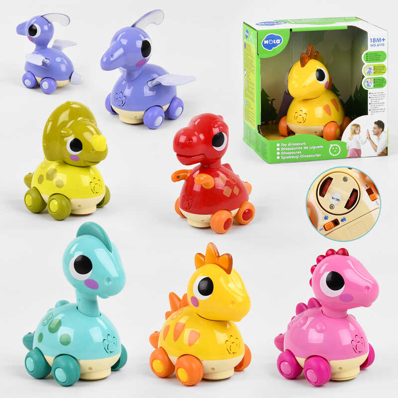 Каталка 6110 (24/2) 6 видів, “Hola“, світло, звук, сенсорні кнопки, в коробці