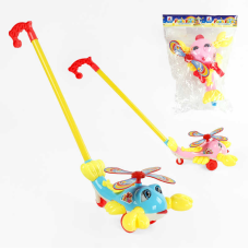 Каталка 8587 А (72/2) 2 види, лобстер, на паличці, з дзвіночком, у пакеті