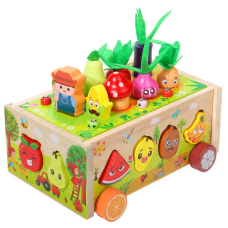 Каталка C 71010 (24)  дерев’яна, 21.1х16х9.9 см, сортер, магнітна гра, галявина з овочами, в коробці
