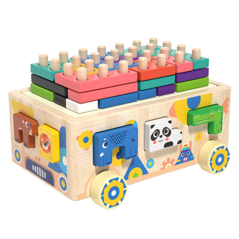 Каталка C 71011 (24) дерев’яна, 21.6х16.3х9 см, сортер, логічна гра, в коробці