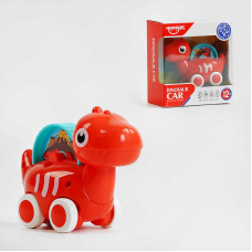 Каталка HE 8007 Штрих-60170 (96/2) “Динозаврик“, КОЛІР ЧЕРВОНИЙ, у коробці