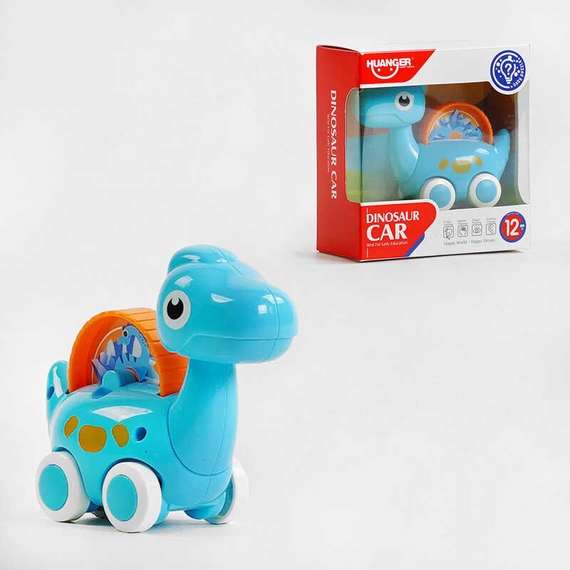 Каталка HE 8007 Штрих-60194 (96/2) “Динозаврик“, КОЛІР БЛАКИТНИЙ, у коробці