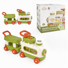 Каталка T 921 A (4) БАЗОВА КОМПЛЕКТАЦІЯ, звуки, мелодії, пісеньки англ мовою, підсвічування, парогенератор, бізіборд, тріскачка, в коробці