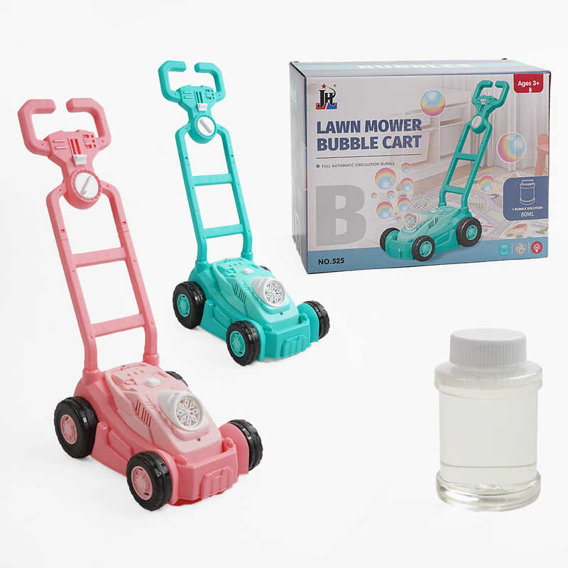 Каталка з мильними бульбашками 525 (24) 2 кольори, на батарейках, 25.2х19х47, підсвічування, в коробці