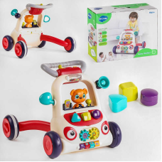 Каталка НЕ 8997 (3) “Hola“, “Автомобіль“, підсвічування, звуки, мелодії, сортер, шестерні, в коробці