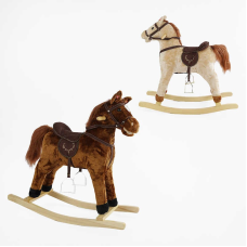 Качалка-гойдалка музична B 38761 (8) 2 кольори, “Кінь”, 73х28х73 см, звуки, рухається хвіст, відкривається рот, в пакеті