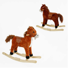 Качалка-гойдалка музична B 38771 (8) 2 кольори, “Кінь”, 73х28х68 см, підсвічування, звуки, рухається хвіст, відкривається рот, в пакеті
