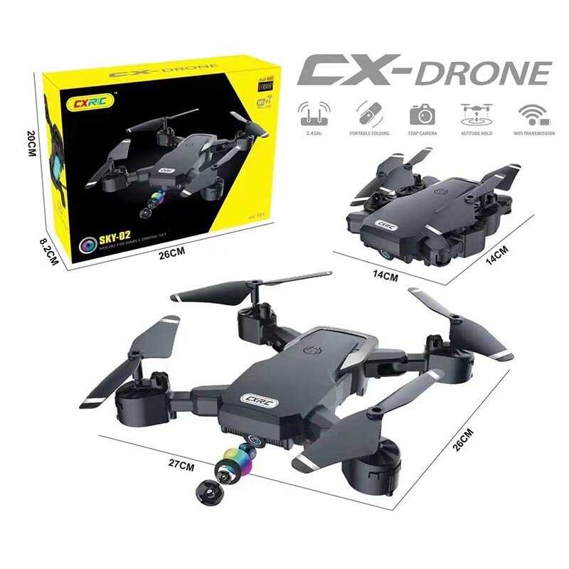 Квадрокоптер SKY 02 (24) пульт 2.4 GHz, акумулятор 3.7V, Wi-Fi HD-камера, 1080Р, відео у реальному часі, збереження заданої висоти, тримач для телефона, в коробці Квадрокоптер SKY 02 (24) пульт 2.4 GHz, акумулятор 3.7V, Wi-Fi HD-камера, 1080Р, відео у реальному часі, збереження заданої висоти, тримач для телефона, в коробці