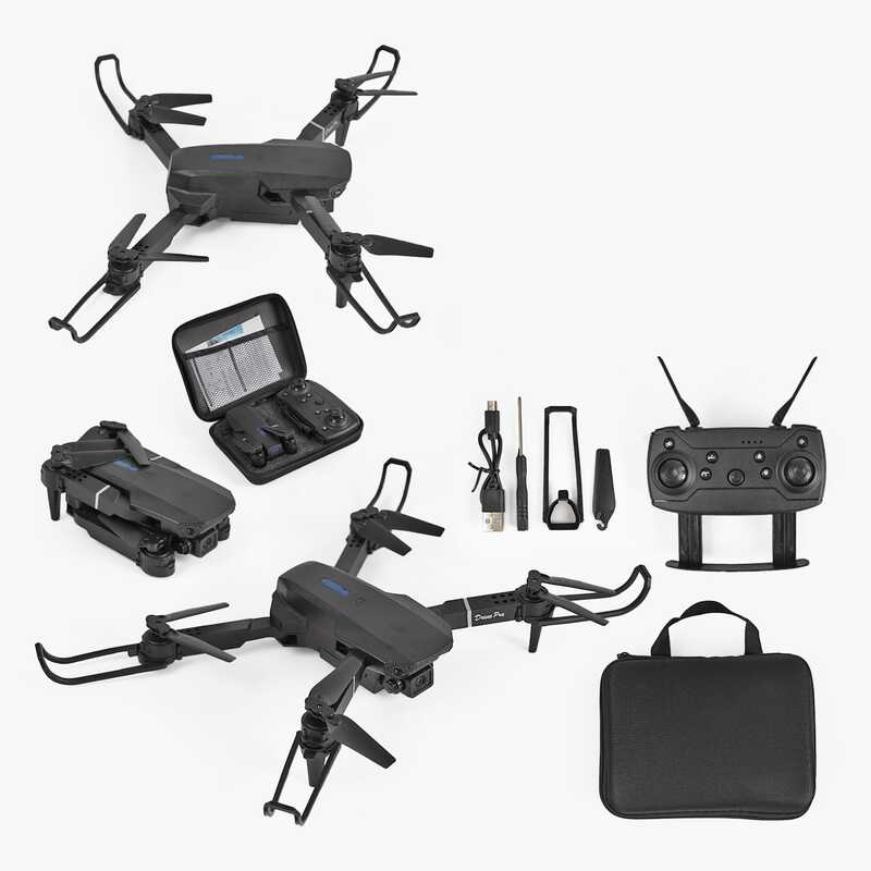 Квадрокоптер на радіокеруванні E 88 B (36) 2 кольори, пульт 2.4 GHz, акумулятор 3.7V, 4К Wi-Fi HD-камера, у валізі