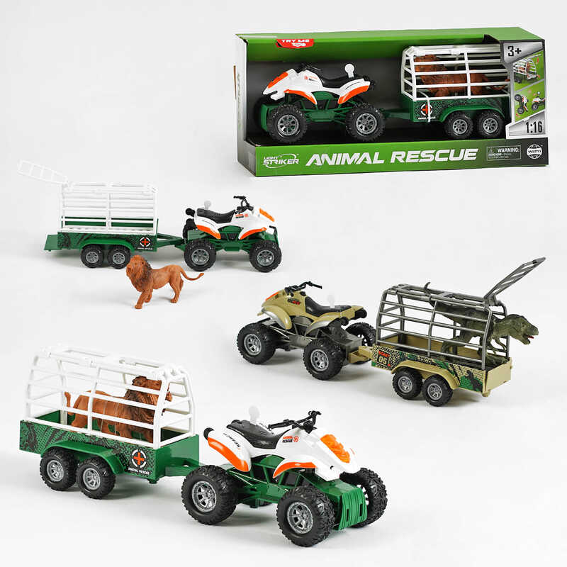 Квадроцикл WY 400 F-6/ G-6 (18) 2 види, масштаб 1:16, інерція, звуки, підсвічування, фігурка динозавра, в коробці
