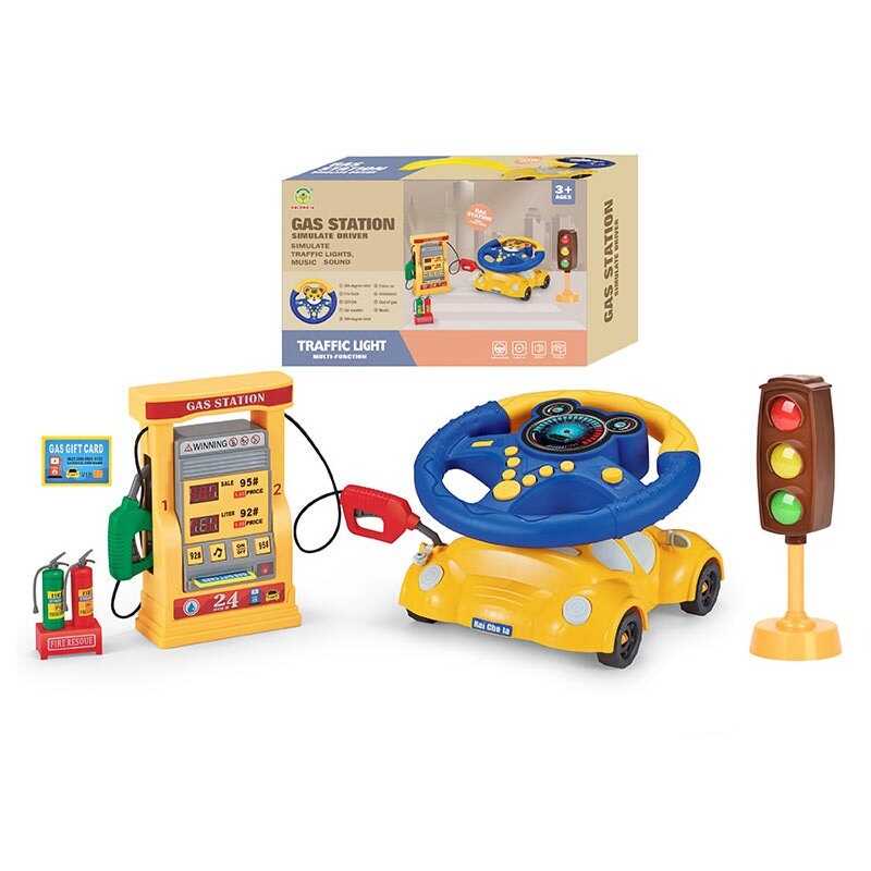 Кермо 2192 E-47 Штрих=91746 (24) світлофор, заправна станція, підсвічування, звук, мелодії, машина-підставка, в коробці