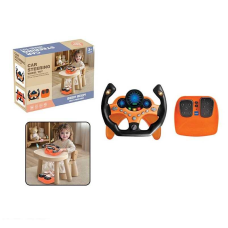 Кермо 2192 E-71 Штрих = 92453 (24) колір ПОМАРАНЧЕВИЙ, звукові ефекти, озвучування англійською, веселі мелодії, підсвічування, педалі гальма та газу, присоски, в коробці