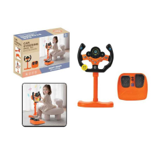 Кермо 2192 E-73 Штрих = 92491 (18) колір ПОМАРАНЧЕВИЙ, висота підставки 34 см, звукові ефекти, озвучування англійською, веселі мелодії, підсвічування, педалі гальма та газу, присоски, в коробці