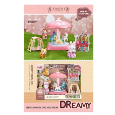 Ігровий майданчик 6659 (18) флоксова фігурка, собачка, карусель, гойдалка, аксесуари, в коробці