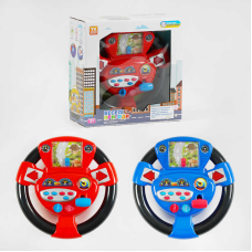 Кермо музичне “Веселі пригоди” ТК-02014 (16) “TK Group“, 2 кольори, ОЗВУЧУВАННЯ УКРАЇНСЬКОЮ МОВОЮ, пісні, вірші, світло, в коробці