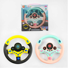 Кермо “Веселі пригоди” 23554 (36/2) “TK Group“, 2 кольори, ОЗВУЧУВАННЯ УКРАЇНСЬКОЮ МОВОЮ, пісня, віршик, звуки, підсвічування, в коробці