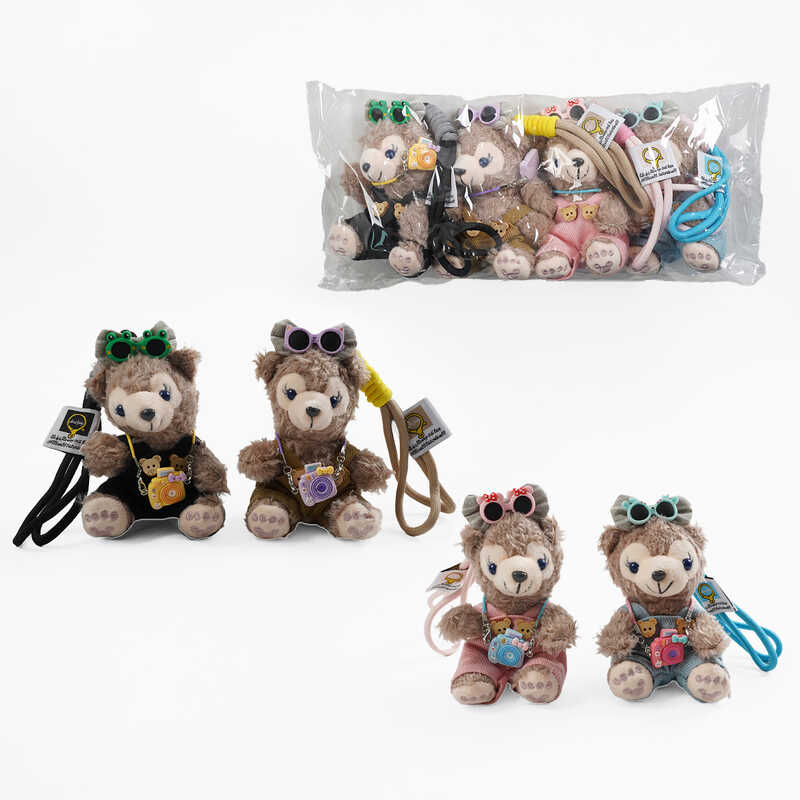 Брелок C 70734 (150) ЦІНА ЗА 4 ШТУКИ В УПАКОВЦІ, “Ведмедик”, карабін, шнурок, в пакеті