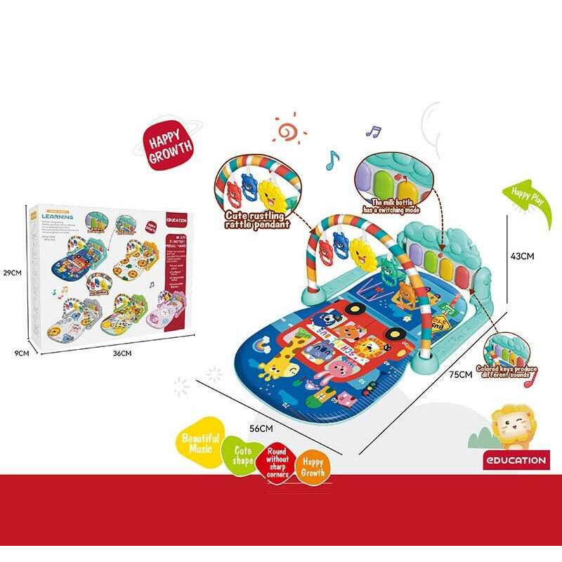 Килимок 368-82 L (24) піаніно, мелодії, підсвічування, 5 підвісок, брязкальця, в коробці