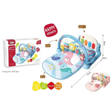 Килимок 668-220 (24) 2 кольори, 5 підвісок, на батарейках, підсвічування, мелодії, зміна режимів, піаніно, регулювання гучності, пискавка, люстерко, в коробці