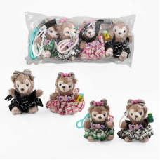 Брелок C 70736 (150) ЦІНА ЗА 4 ШТУКИ В УПАКОВЦІ, “Ведмедик”, карабін, шнурок, в пакеті