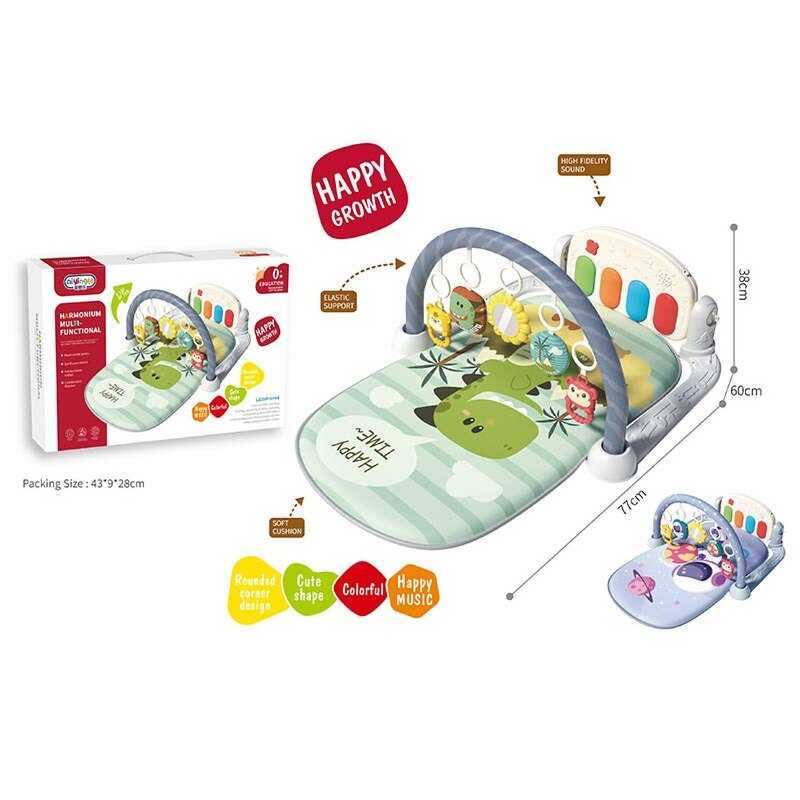 Килимок 668-221 (24) 2 кольори, 4 брязкальця, дзеркальце, мелодії, піаніно, в коробці Килимок 668-221 (24) 2 кольори, 4 брязкальця, дзеркальце, мелодії, піаніно, в коробці