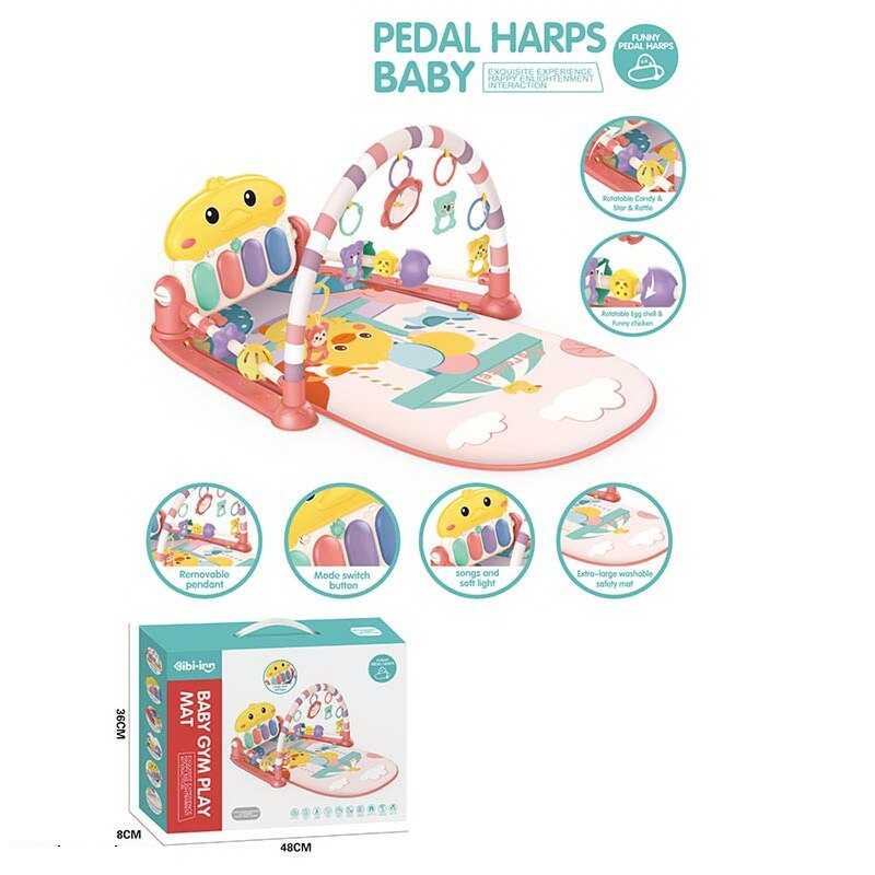 Килимок 698-96 (18/2) на батарейках, піаніно, брязкальця, музика, підсвічування, обертові елементи, режими гри, в коробці Килимок 698-96 (18/2) на батарейках, піаніно, брязкальця, музика, підсвічування, обертові елементи, режими гри, в коробці