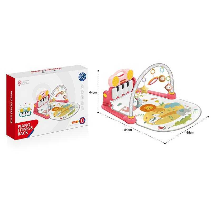 Килимок HE 0636 (12) знімна панель, пискавки, підсвічування, Bluetooth, мелодії, 5 підвісок, люстерко, режими гучності, в коробці