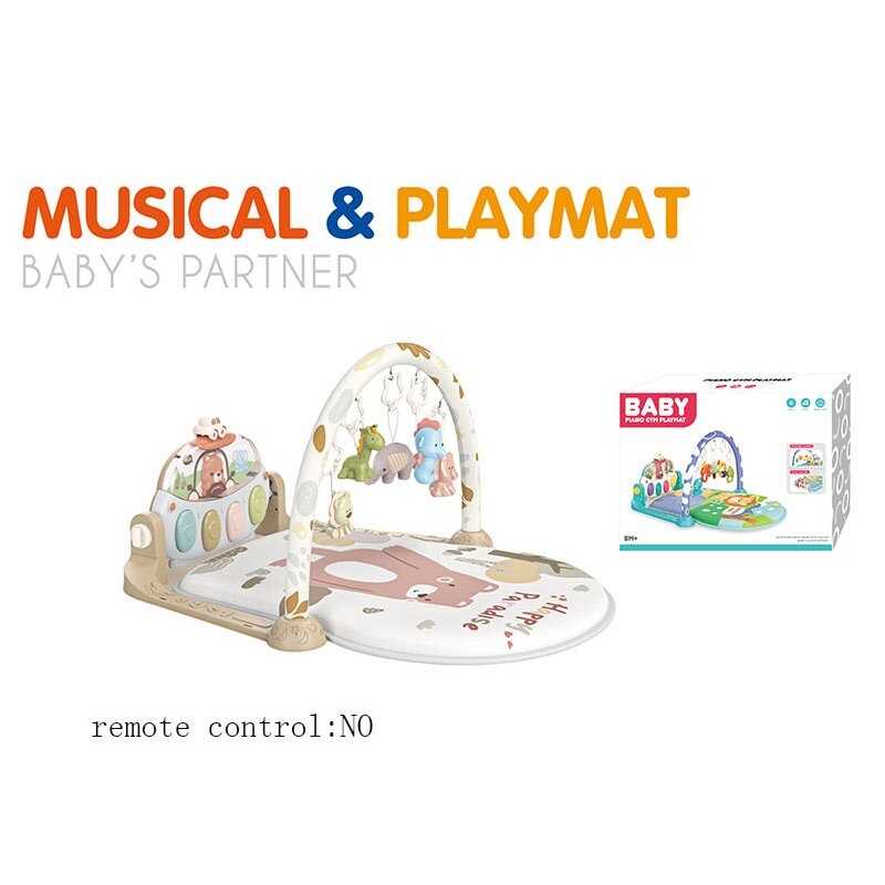 Килимок N 66007 Штрих = 53120 (8) 5 підвісок, на батарейках, підсвічування, мелодії, зміна режимів, піаніно, ноти, регулювання гучності, в коробці