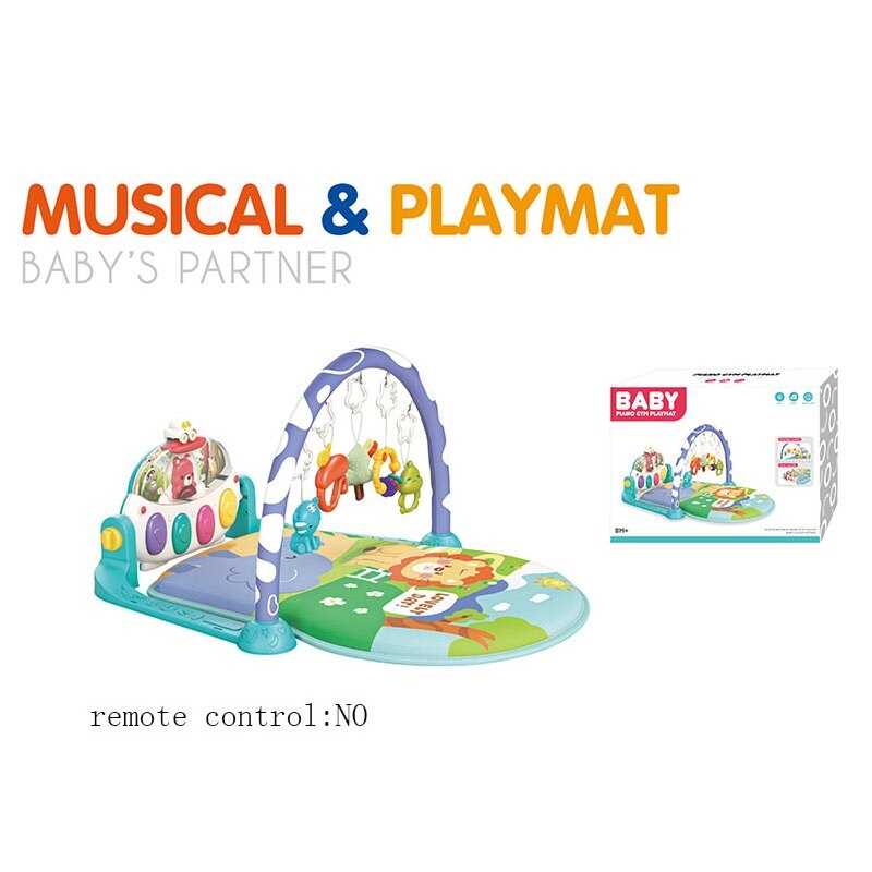 Килимок N 66007 Штрих = 53151 (8) 5 підвісок, на батарейках, підсвічування, мелодії, зміна режимів, піаніно, ноти, регулювання гучності, в коробці