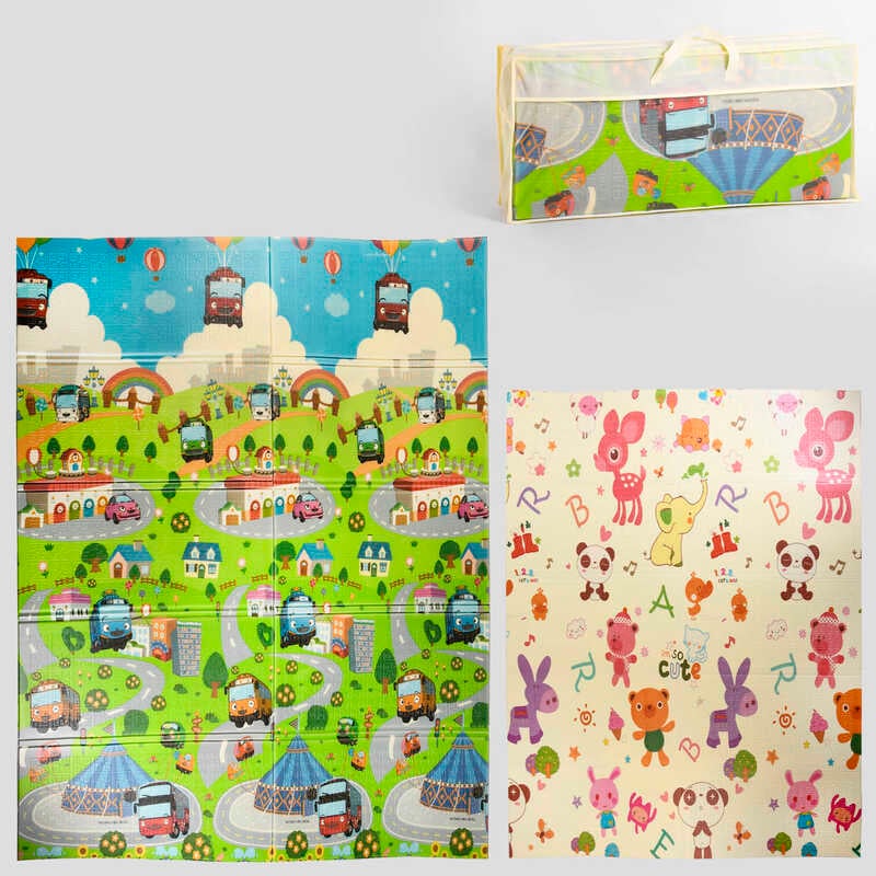 Килимок ігровий (ТЕРМО) 2-х сторонній EVA B-60026 (20) 180х150х0.8см, в сумці Килимок ігровий (ТЕРМО) 2-х сторонній EVA B-60026 (20) 180х150х0.8см, в сумці